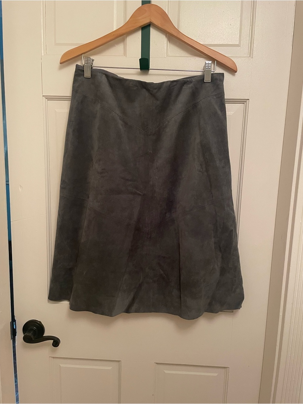 Banana Republic Slate Blue Suede Skirt 10